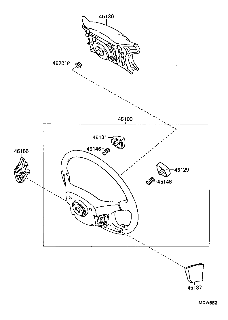 45129-33010-J2 BUTTON, HORN, NO.2 product image
