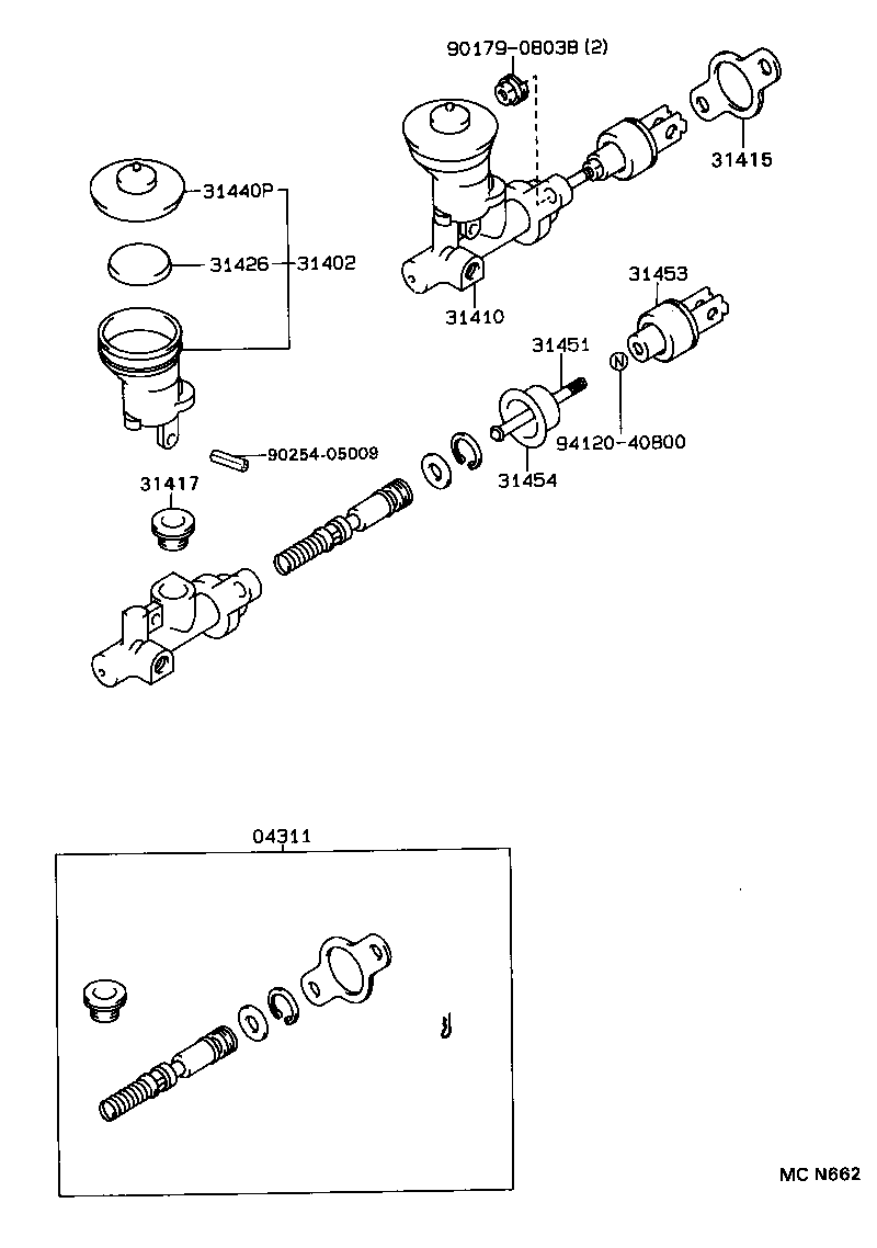 31402-34010 RESERVOIR SUB-ASSY, CLUTCH MASTER CYLINDER product image