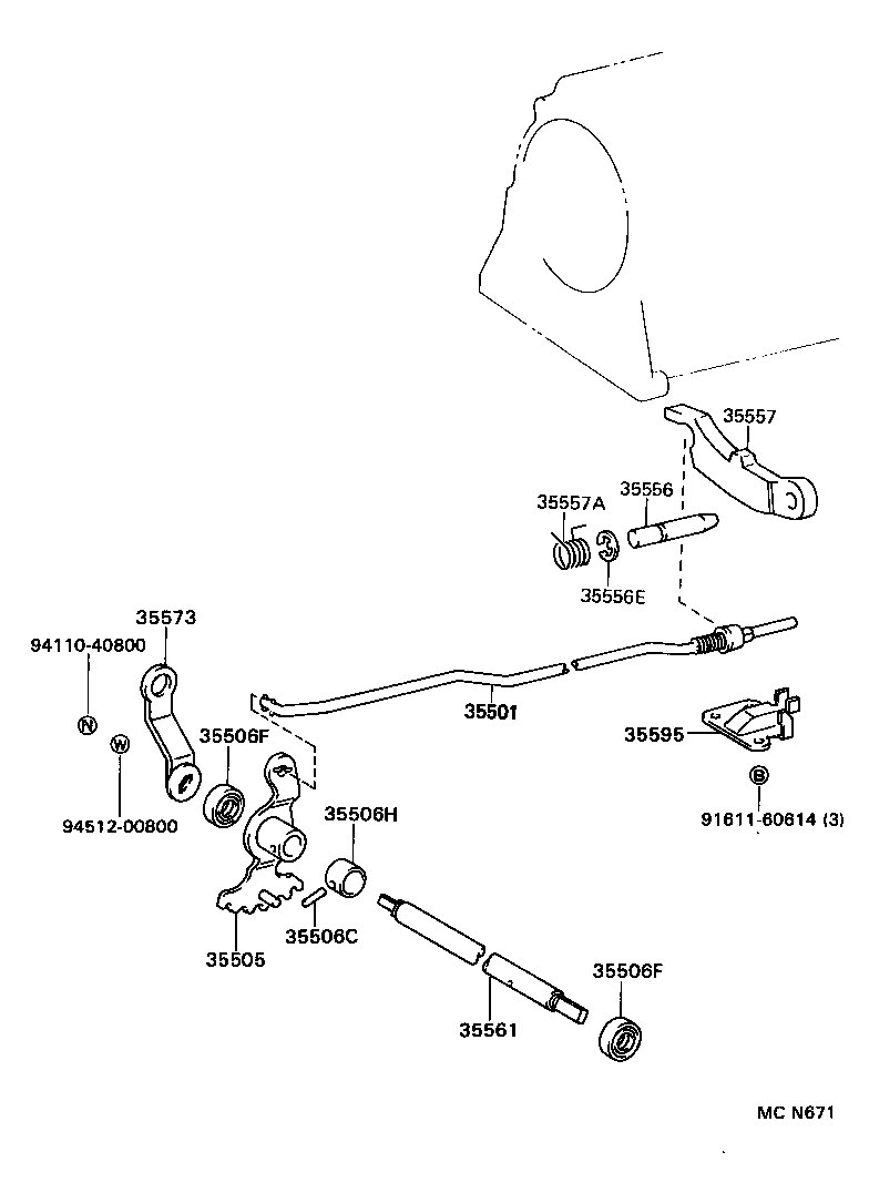 35523-34020 CLAMP, THROTTLE CABLE, NO.1 product image