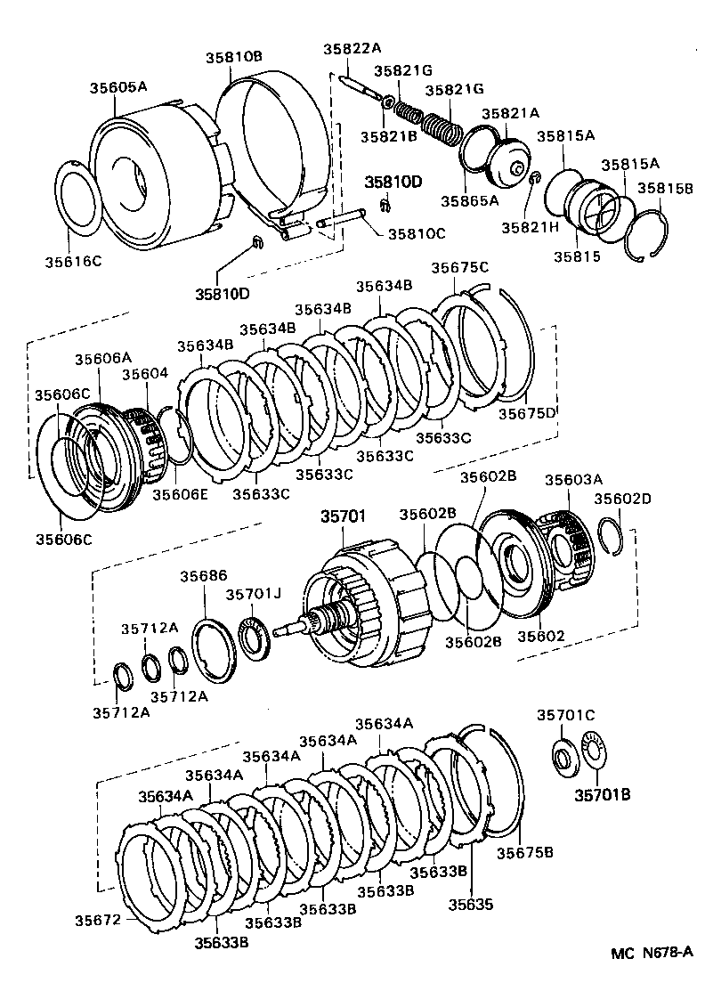Toyota 35605-30050 DRUM SUB-ASSY, DIRECT CLUTCH