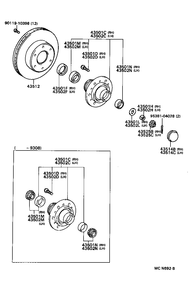 Toyota 43514-34010 CAP, FRONT AXLE HUB GREASE, RH