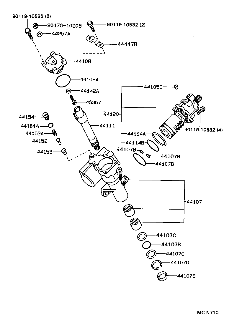 45700-39075 DAMPER ASSY, STEERING product image