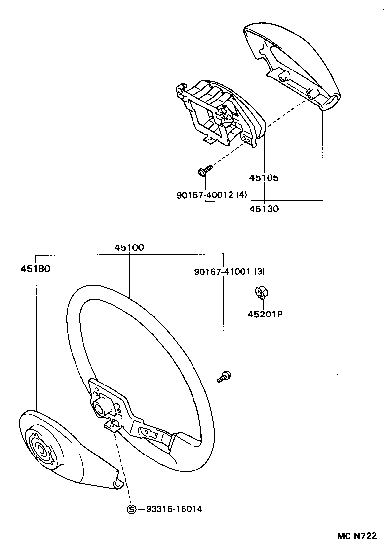45105-34010 PLATE SUB-ASSY, HORN BUTTON CONTACT, NO.1 product image