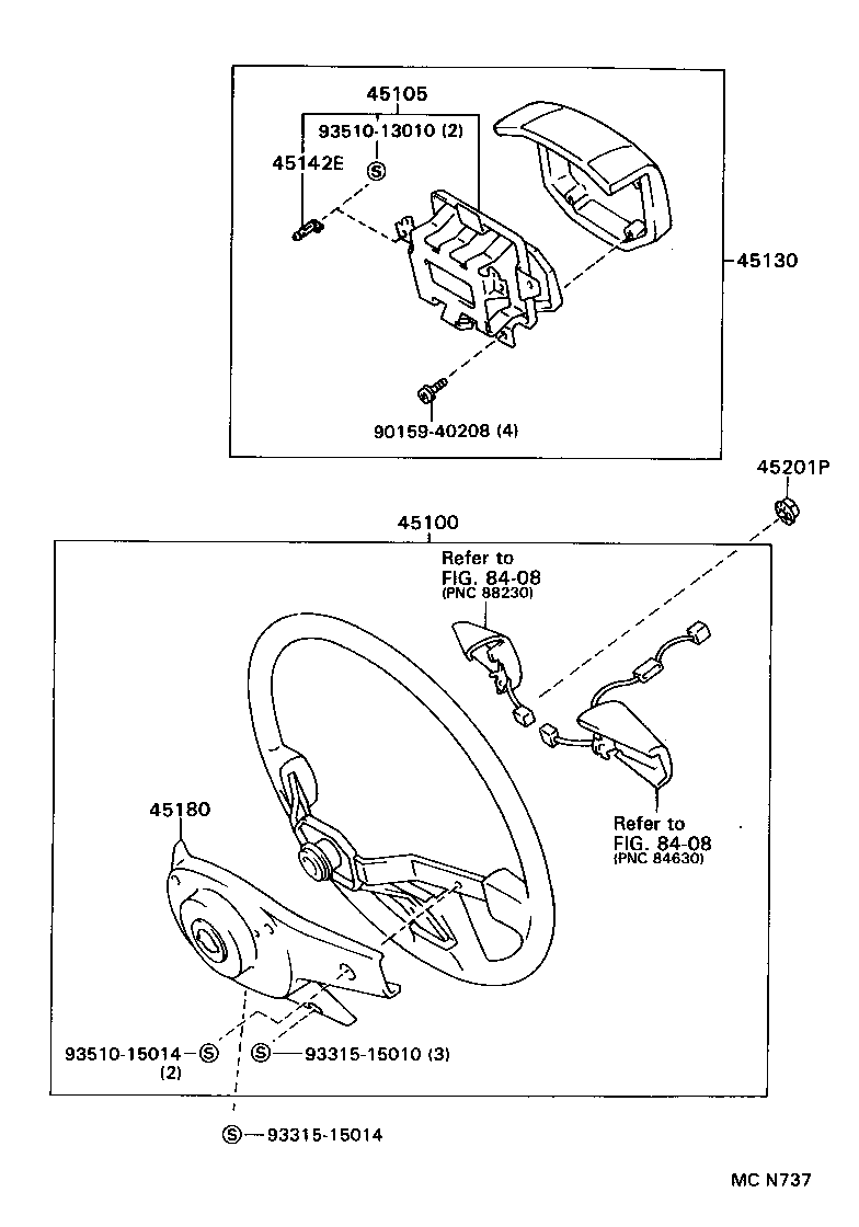 45105-34010 PLATE SUB-ASSY, HORN BUTTON CONTACT, NO.1 product image