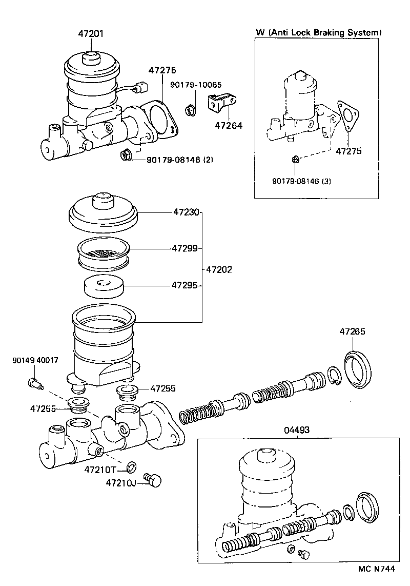 04493-10130 CYLINDER KIT, BRAKE MASTER product image