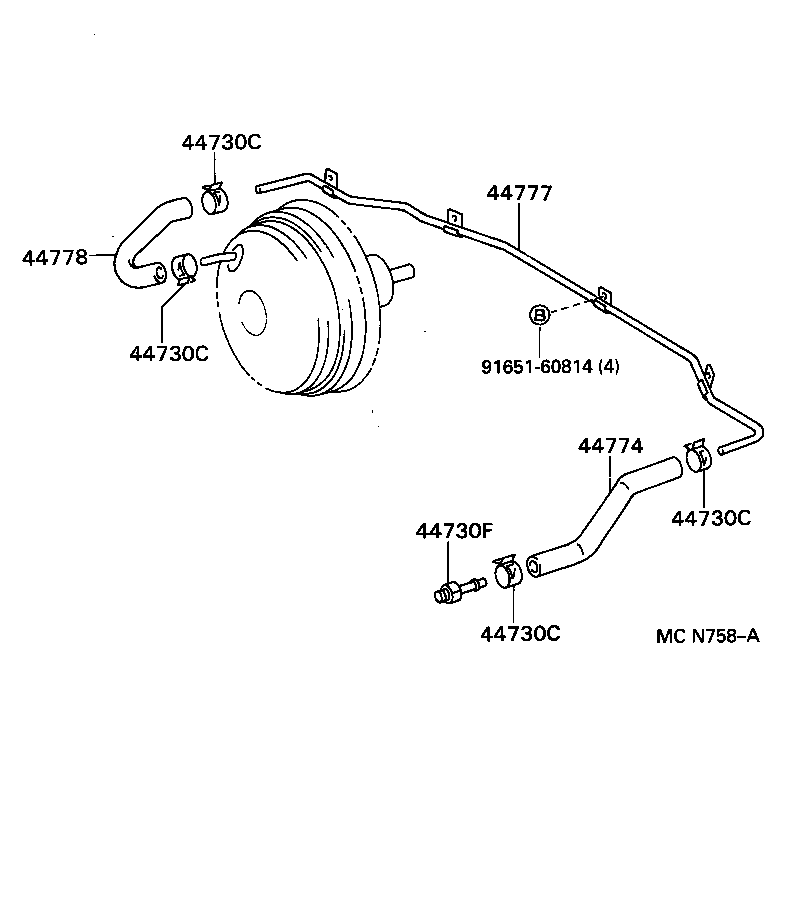 44610-60813 BOOSTER ASSY, BRAKE product image
