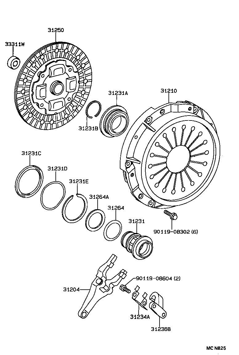 31250-22360 DISC ASSY, CLUTCH product image