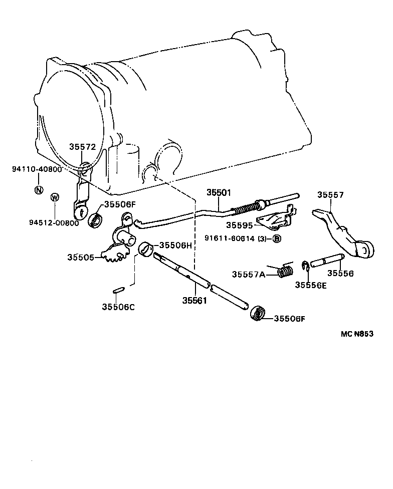 35523-30100 CLAMP, THROTTLE CABLE product image