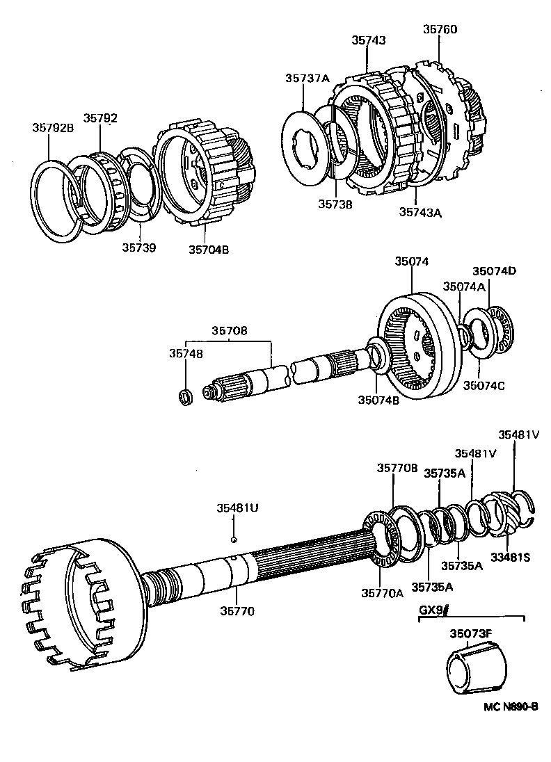 35775-22010 SPACER, NO.1 (FOR OUTPUT SHAFT REAR BEARING) product image
