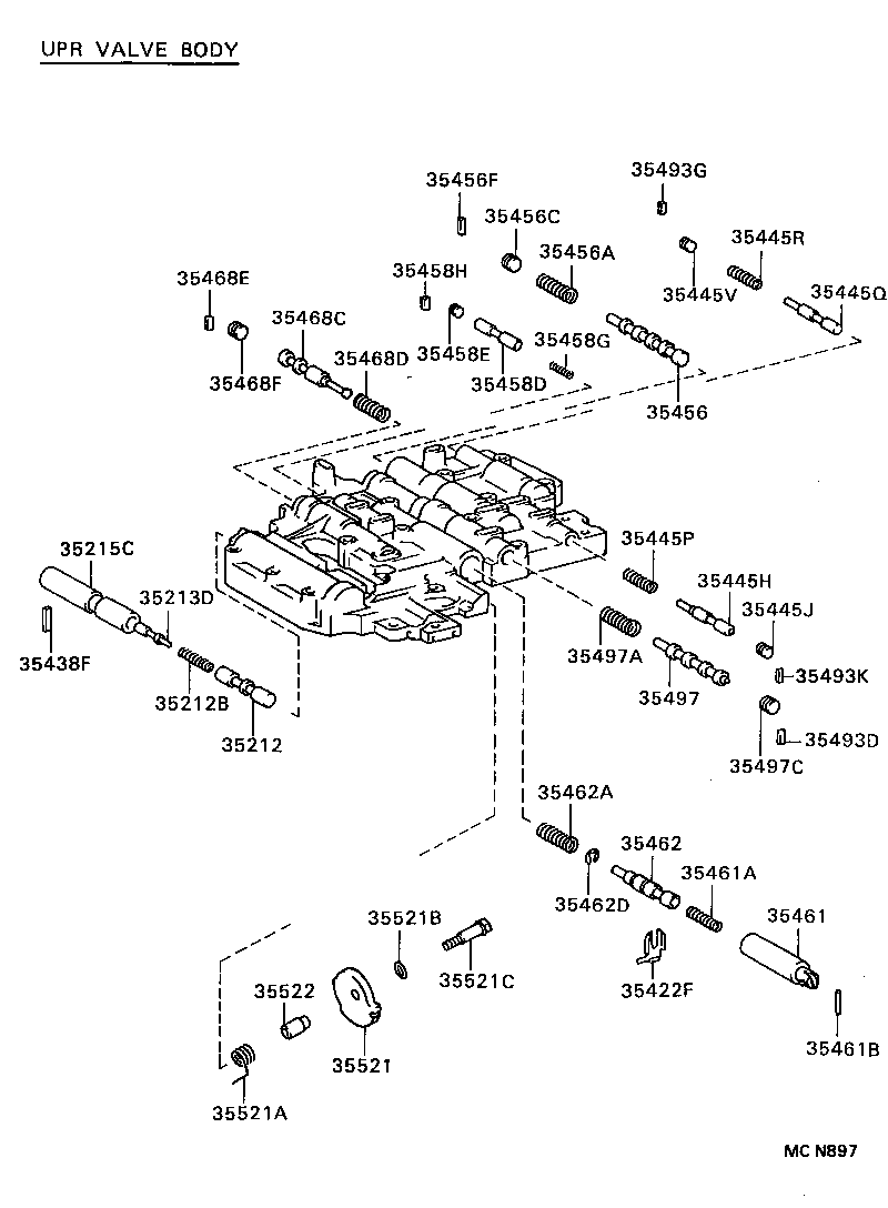 35432-22110 PLATE, VALVE BODY, NO.1 product image