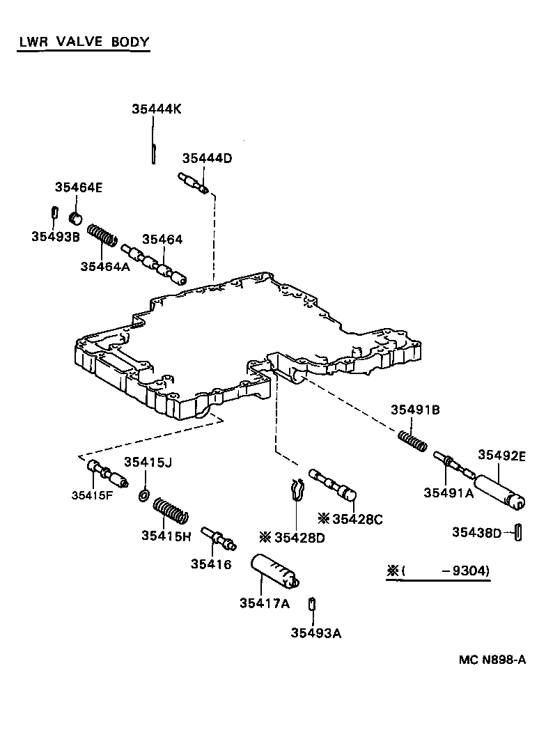 35432-22110 PLATE, VALVE BODY, NO.1 product image