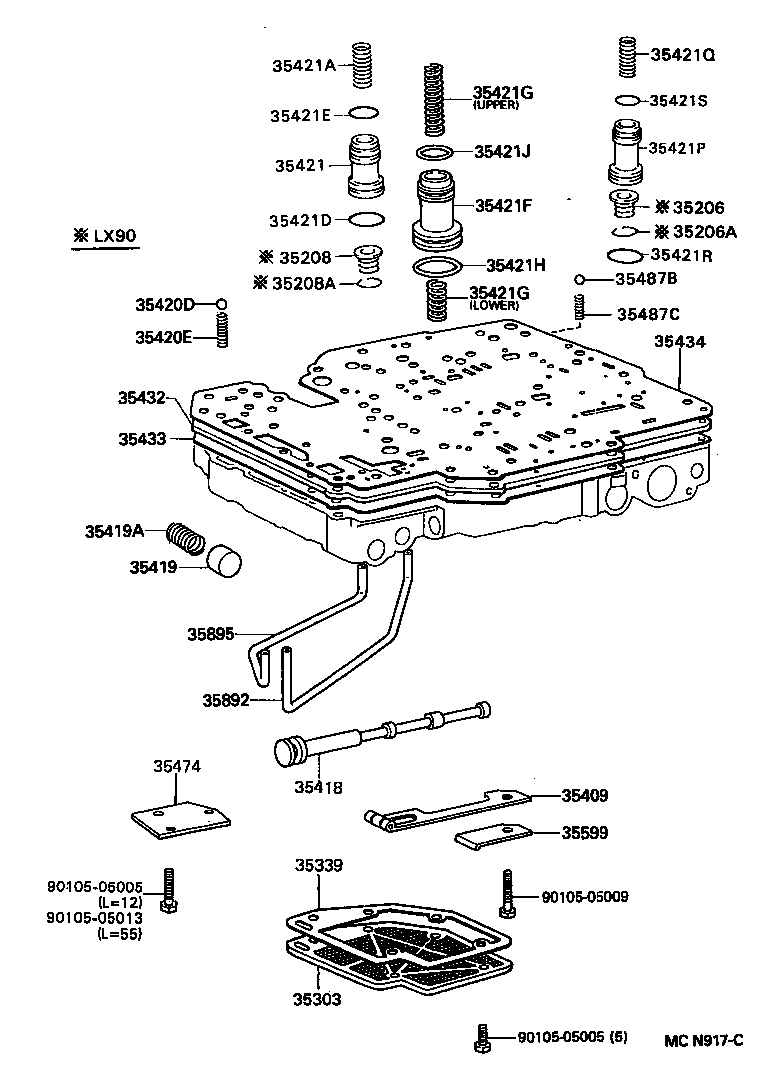 35432-22110 PLATE, VALVE BODY, NO.1 product image