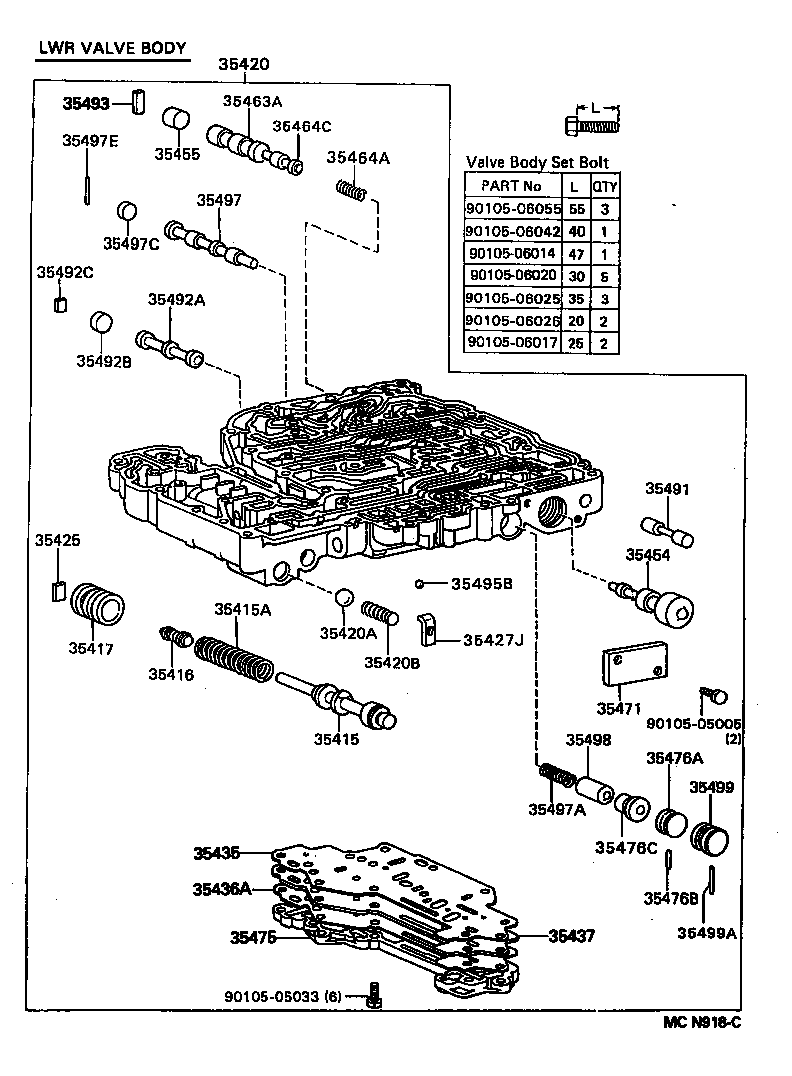 35432-22110 PLATE, VALVE BODY, NO.1 product image