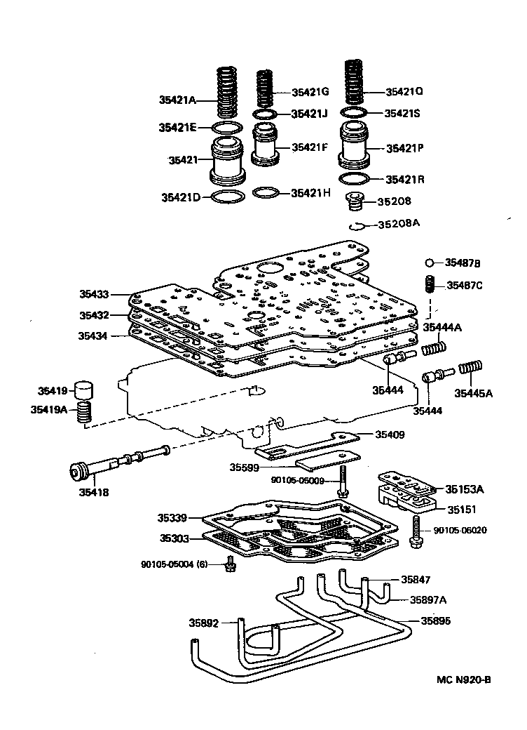 35432-22110 PLATE, VALVE BODY, NO.1 product image