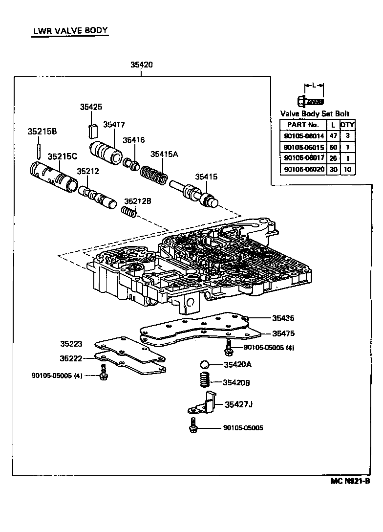 35432-22110 PLATE, VALVE BODY, NO.1 product image