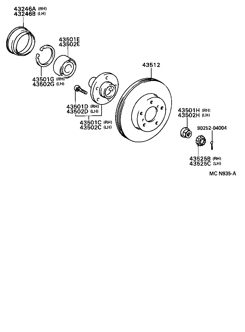43512-30240 DISC, FRONT product image