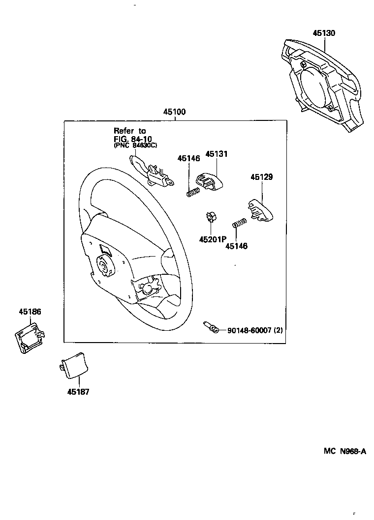 45105-22161 PLATE SUB-ASSY, HORN BUTTON CONTACT, NO.1 product image