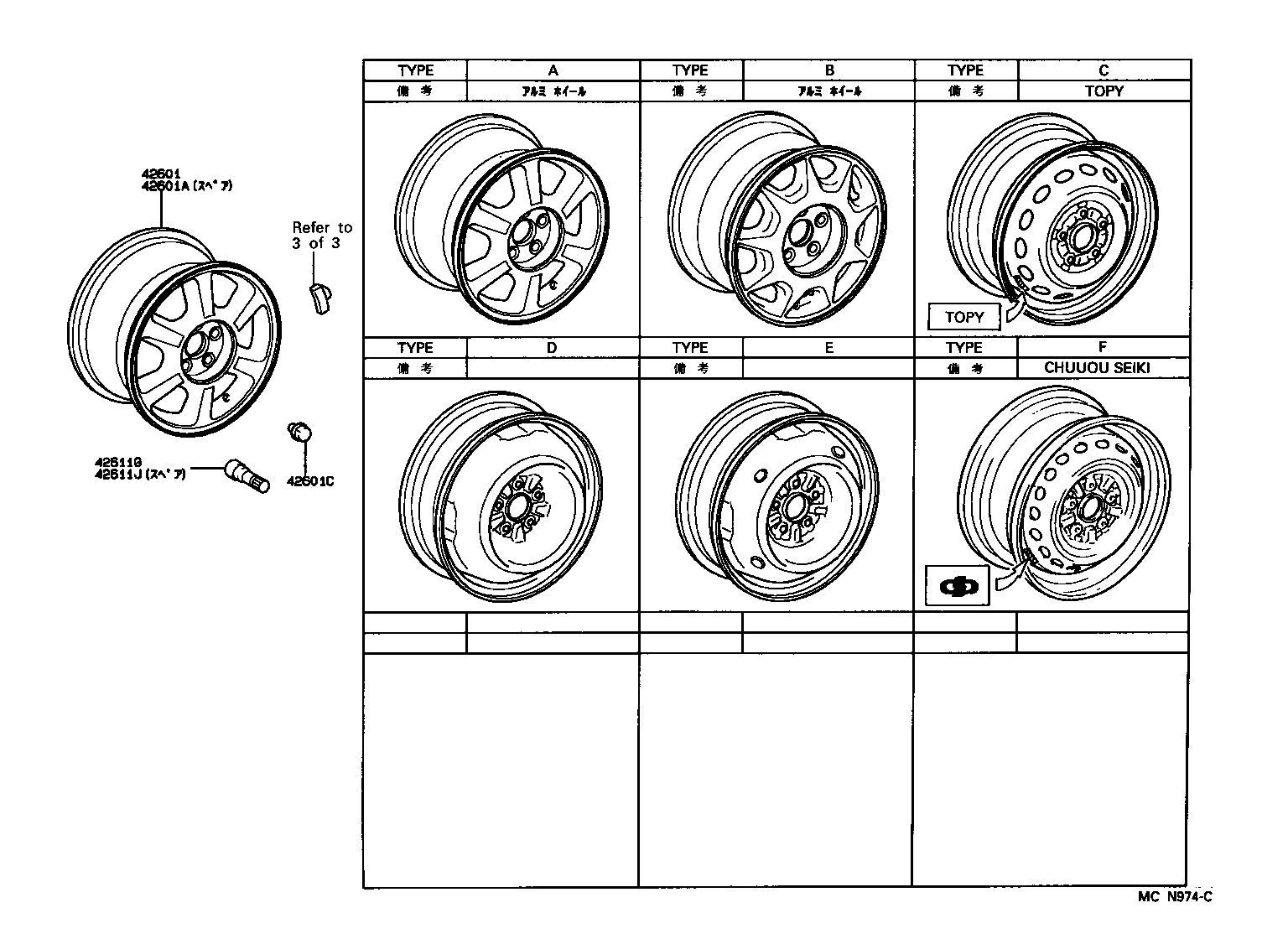 42602-22260 CAP, WHEEL product image