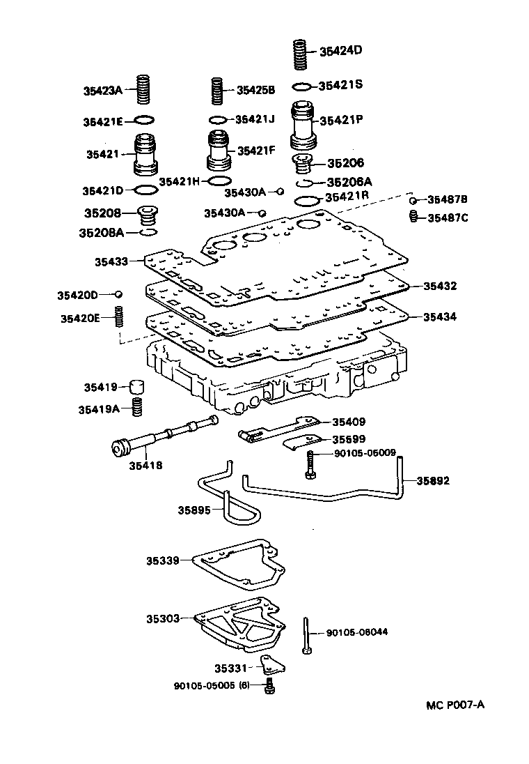 35432-28030 PLATE, VALVE BODY, NO.1 product image