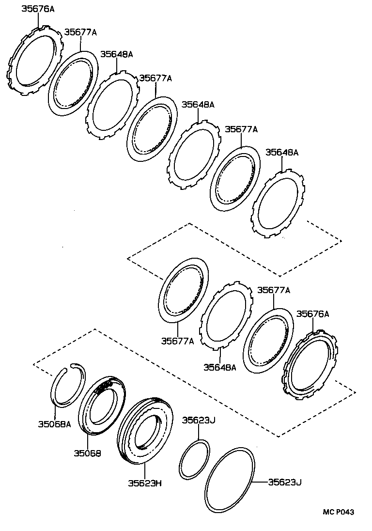 35623-20030 PISTON, 1ST & REVERSE BRAKE product image