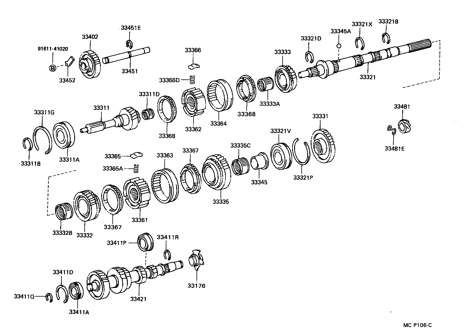 33362-30040 HUB, TRANSMISSION CLUTCH, NO.2 product image