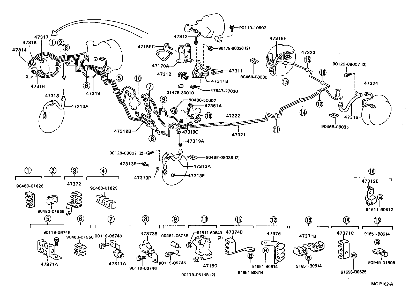 47311-2B050 TUBE, FRONT BRAKE, NO.3 product image