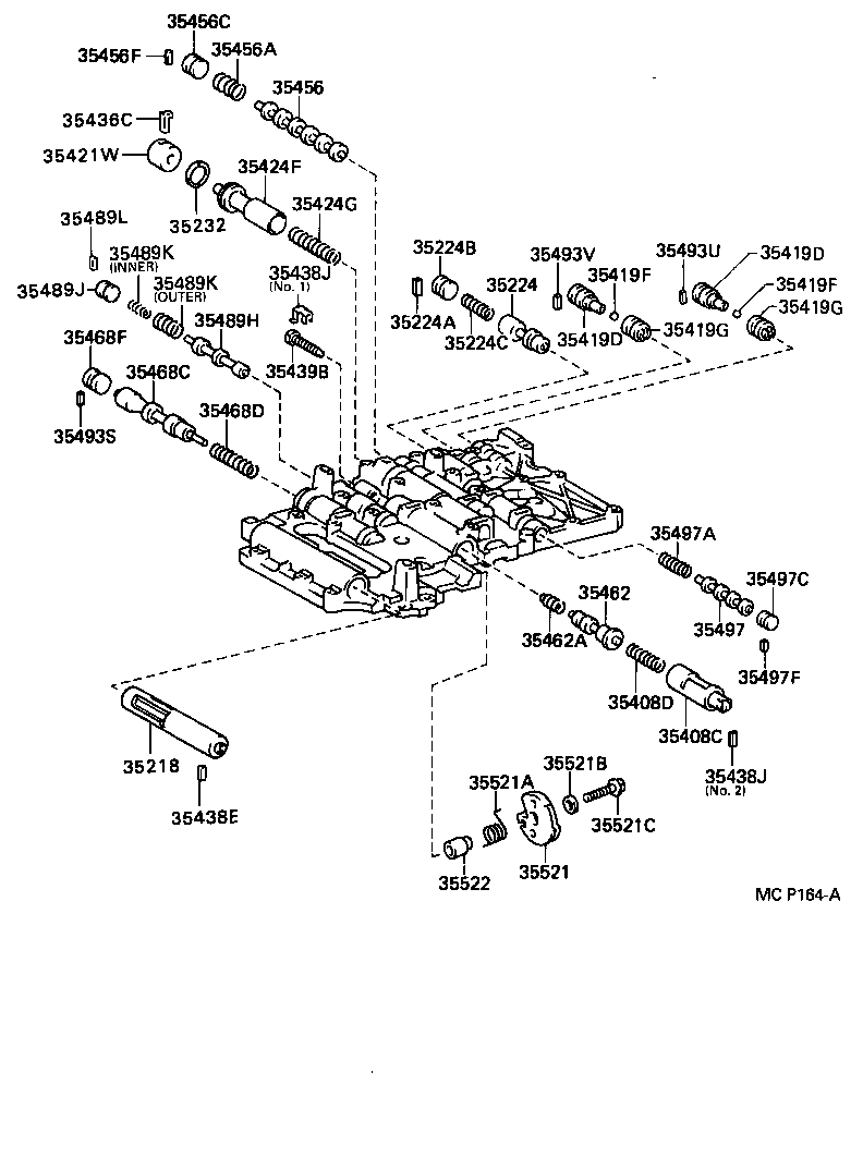 90501-20096 SPRING, COMPRESSION (FOR C-2 ACCUMULATOR PISTON) product image