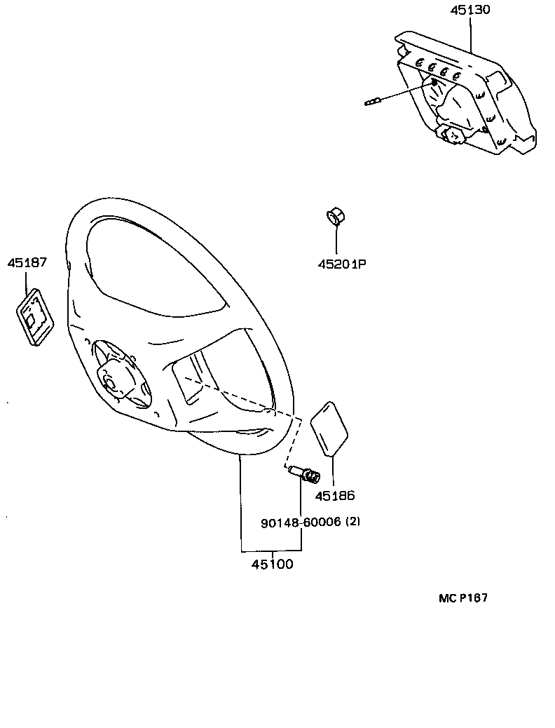 45105-40020 PLATE SUB-ASSY, HORN BUTTON CONTACT, NO.1 product image