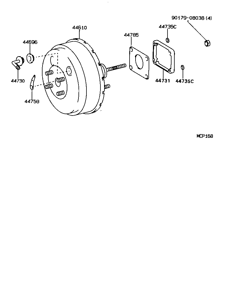 04443-40060 BOOSTER KIT, BRAKE product image