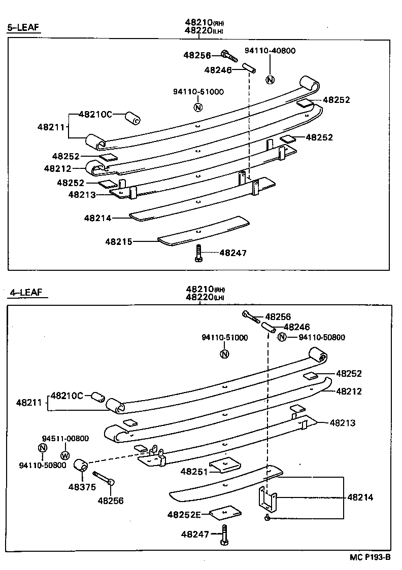 48046-35160 SEAT SUB-ASSY, SPRING U BOLT, RH product image