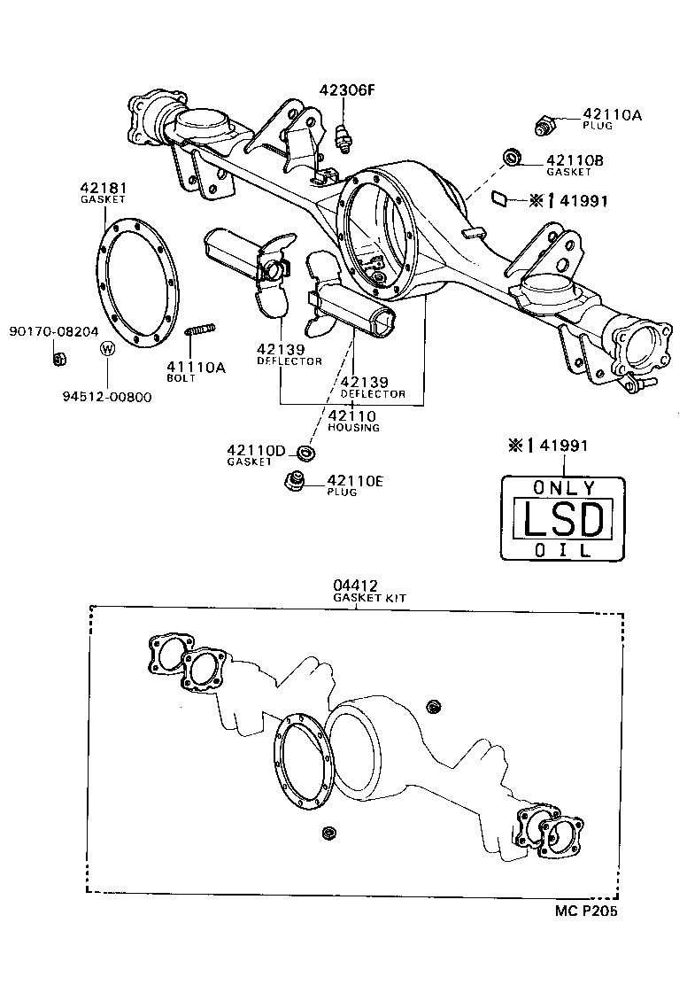 41110-20220 CARRIER ASSY, DIFFERENTIAL, REAR product image