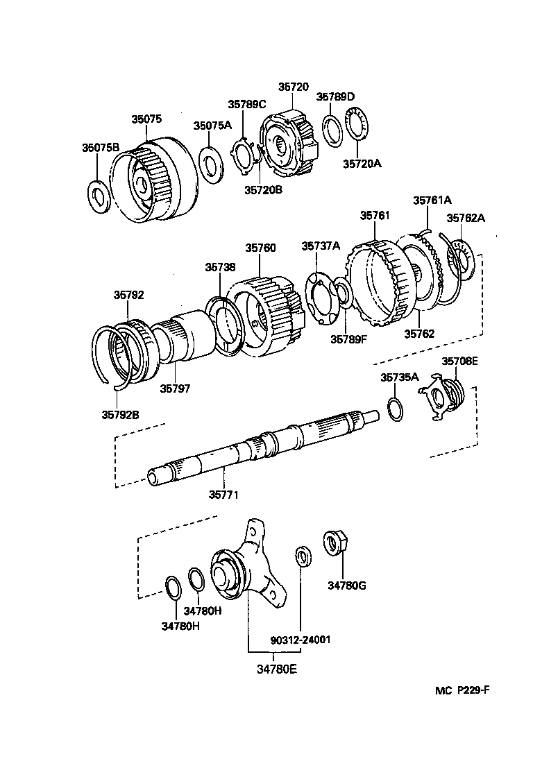 Toyota 35771-30070 SHAFT, OUTPUT