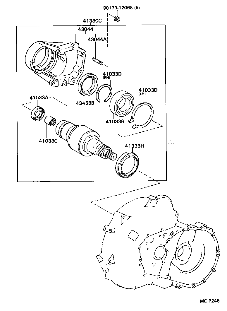 31105-16090 CASE, FRONT TRANSAXLE(MTM) product image