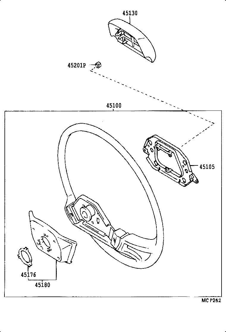 45130-36090-B1 BUTTON ASSY, HORN product image