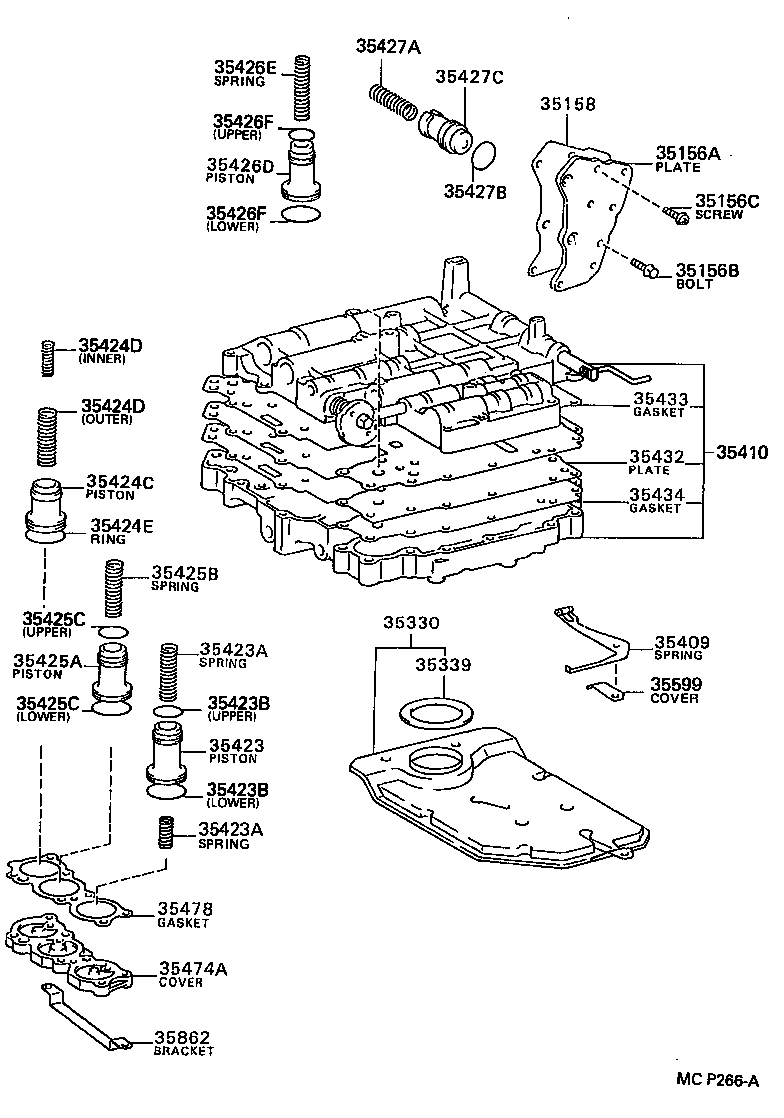35410-10110 BODY ASSY, TRANSMISSION VALVE product image