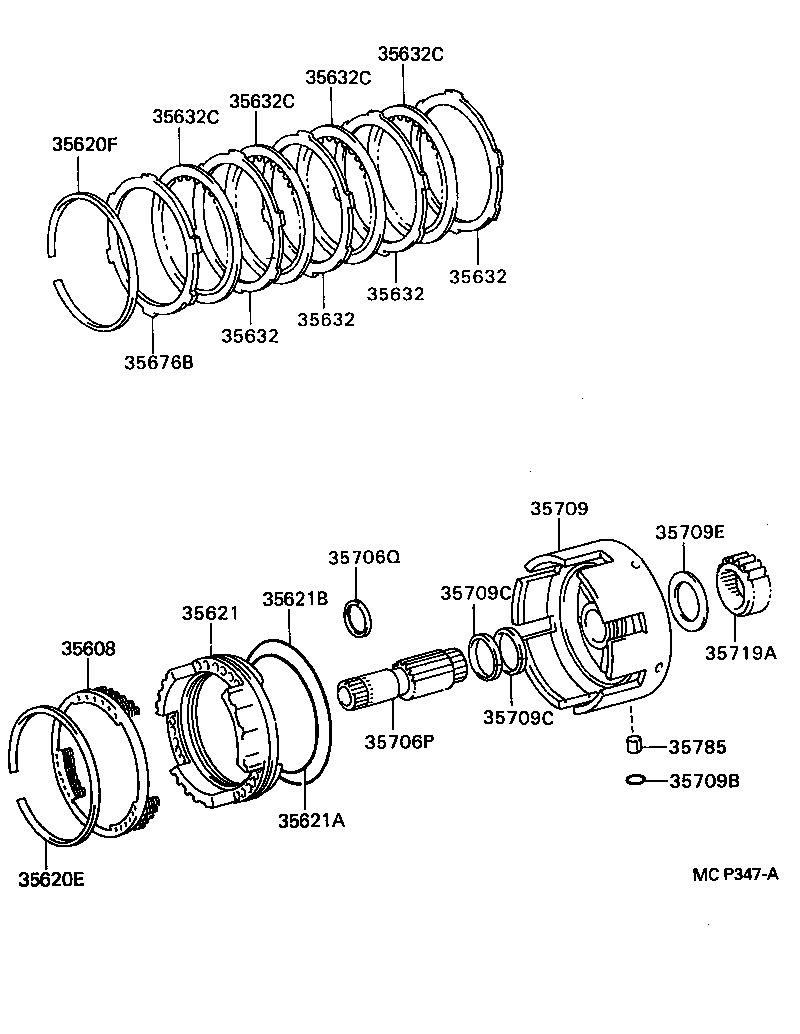 35709-60041 SUPPORT SUB-ASSY, CENTER product image