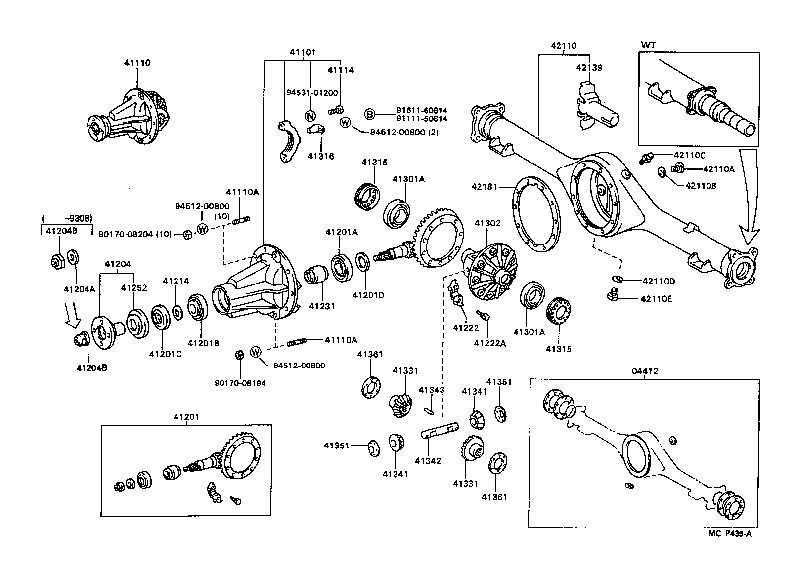 90116-08285 BOLT, NO.1 (FOR REAR DIFFERENTIAL CARRIER SET) product image