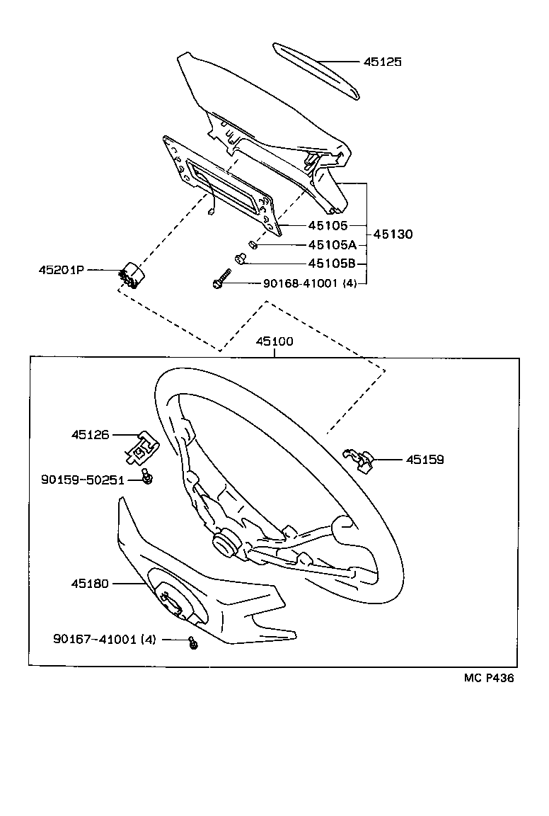45105-22140 PLATE SUB-ASSY, HORN BUTTON CONTACT, NO.1 product image