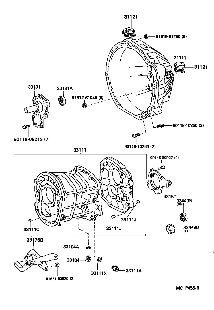 Toyota 33136-0W030 PLATE, TRANSMISSION INTERMEDIATE
