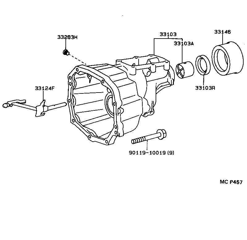33103-0W040 HOUSING SUB-ASSY, EXTENSION(MTM) product image