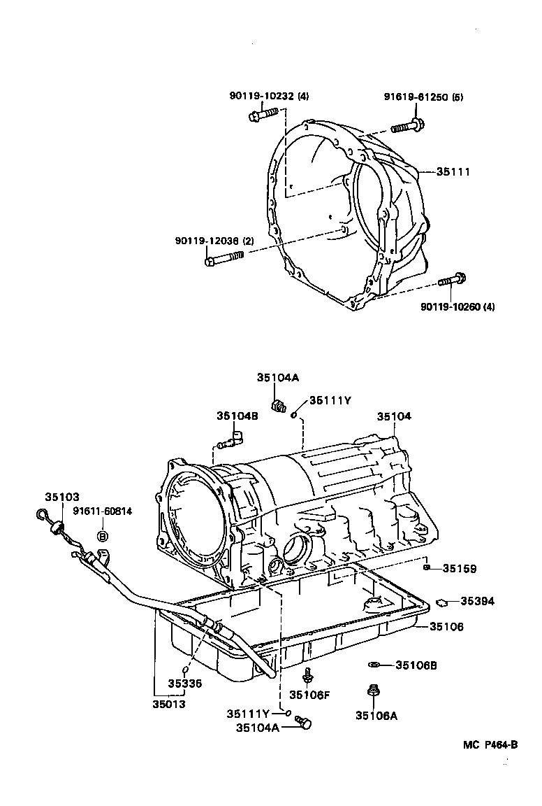 35013-24050 TUBE SUB-ASSY, TRANSMISSION OIL FILLER product image
