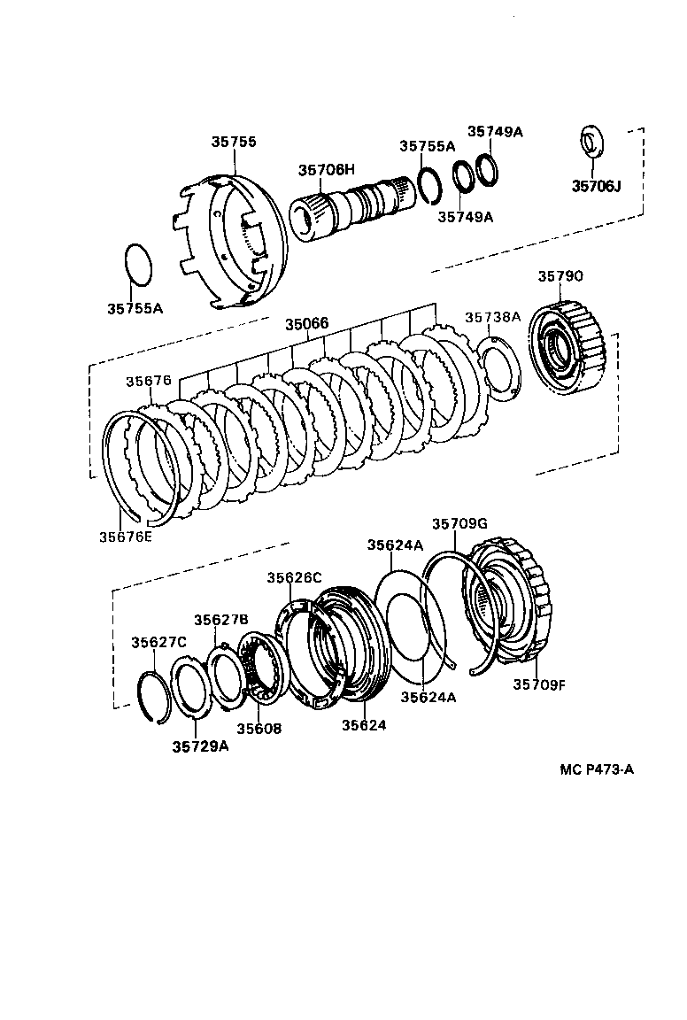 Toyota 35790-30060 CLUTCH ASSY, 1 WAY