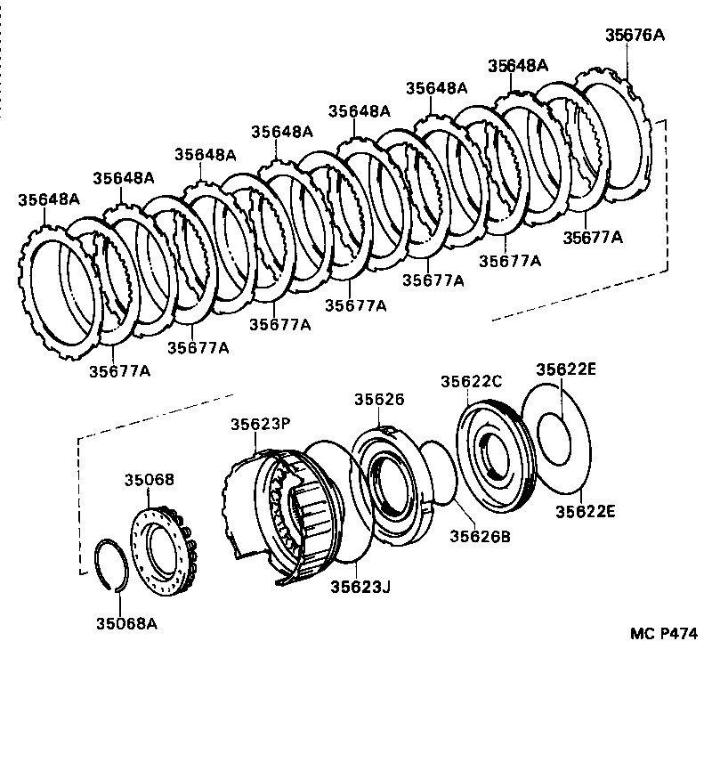 35677-30130 DISC, CLUTCH (FOR 1ST & REVERSE BRAKE) product image