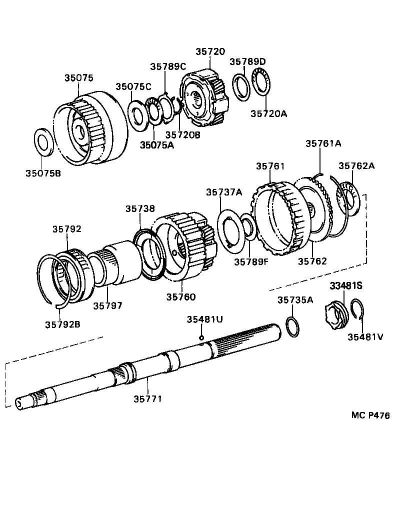 34780-14020 YOKE ASSY, FLANGE (FOR AUTOMATIC TRANSMISSION) product image
