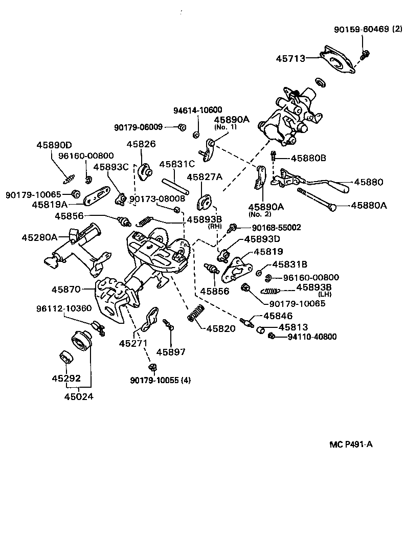 45260-24070 SHAFT ASSY, STEERING INTERMEDIATE, NO.2 product image