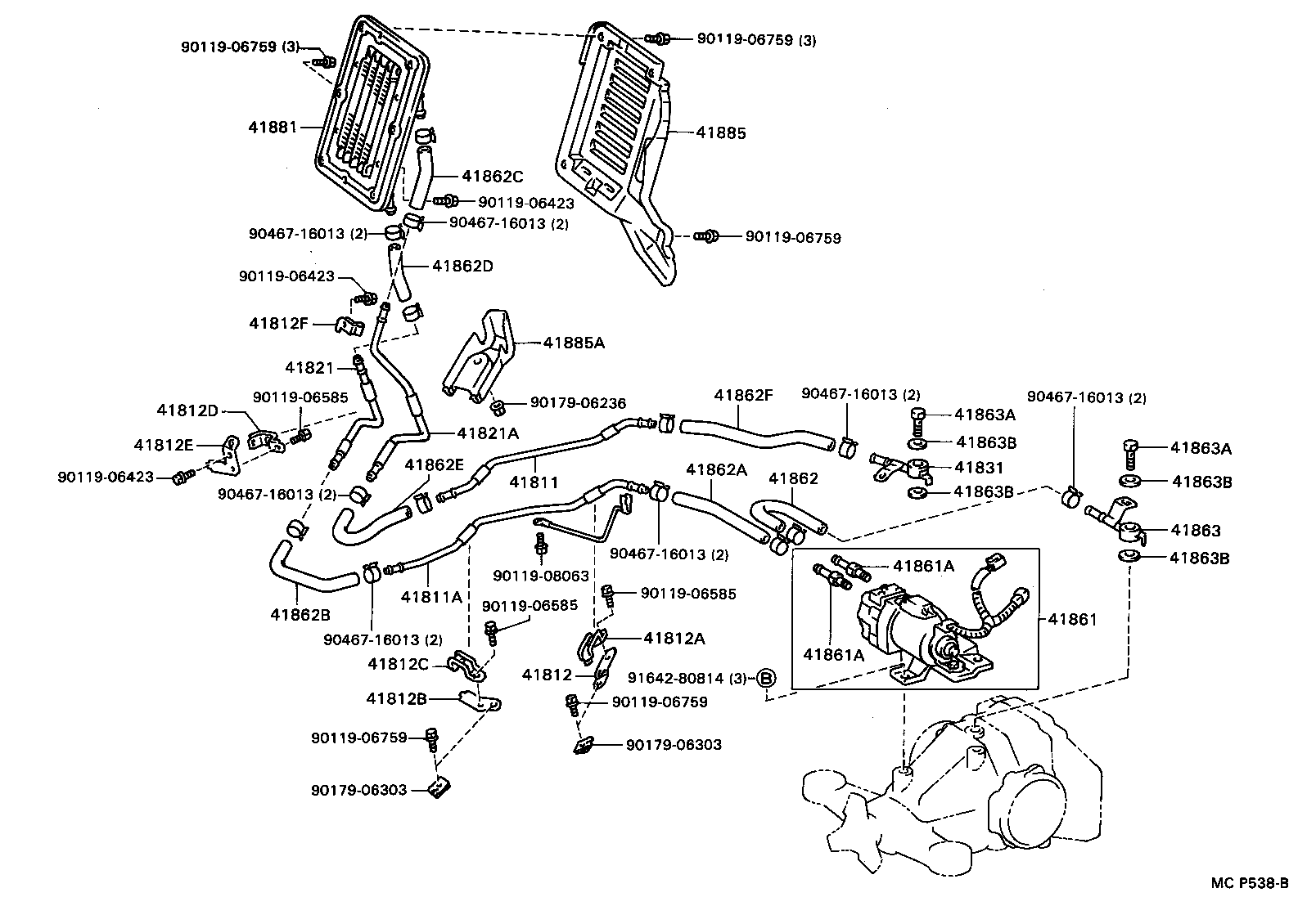 90105-12218 BOLT, NO.1 (FOR REAR DIFFERENTIAL CARRIER SET) product image