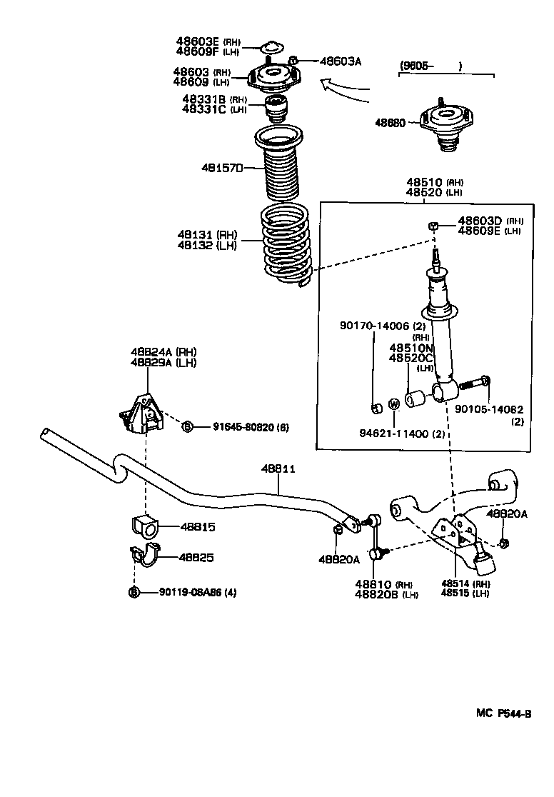 Toyota 48131-1D572 SPRING, FRONT COIL, RH