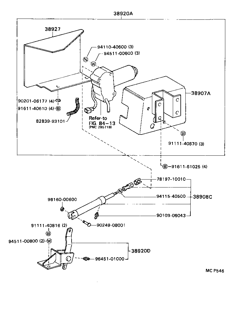 38902-36020 BRACKET SUB-ASSY, VALVE CONTROL LEVER product image