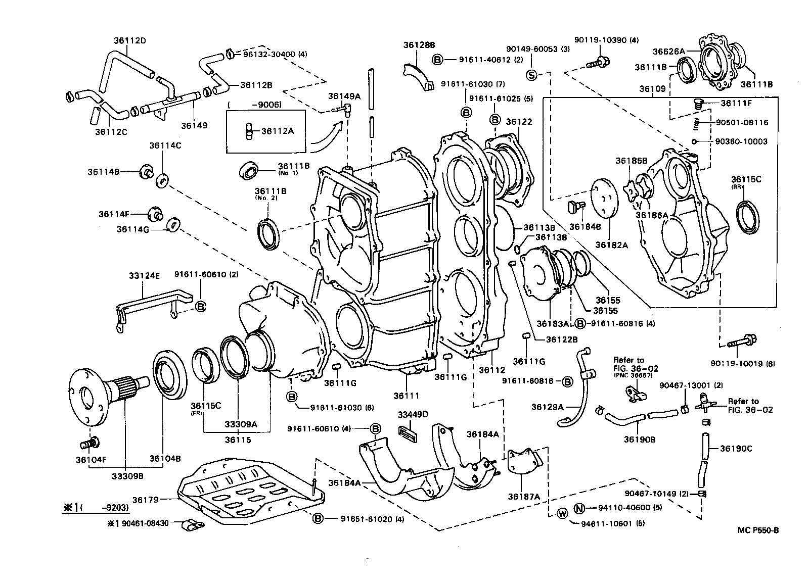 36109-36010 HOUSING SUB-ASSY, TRANSFER EXTENSION product image