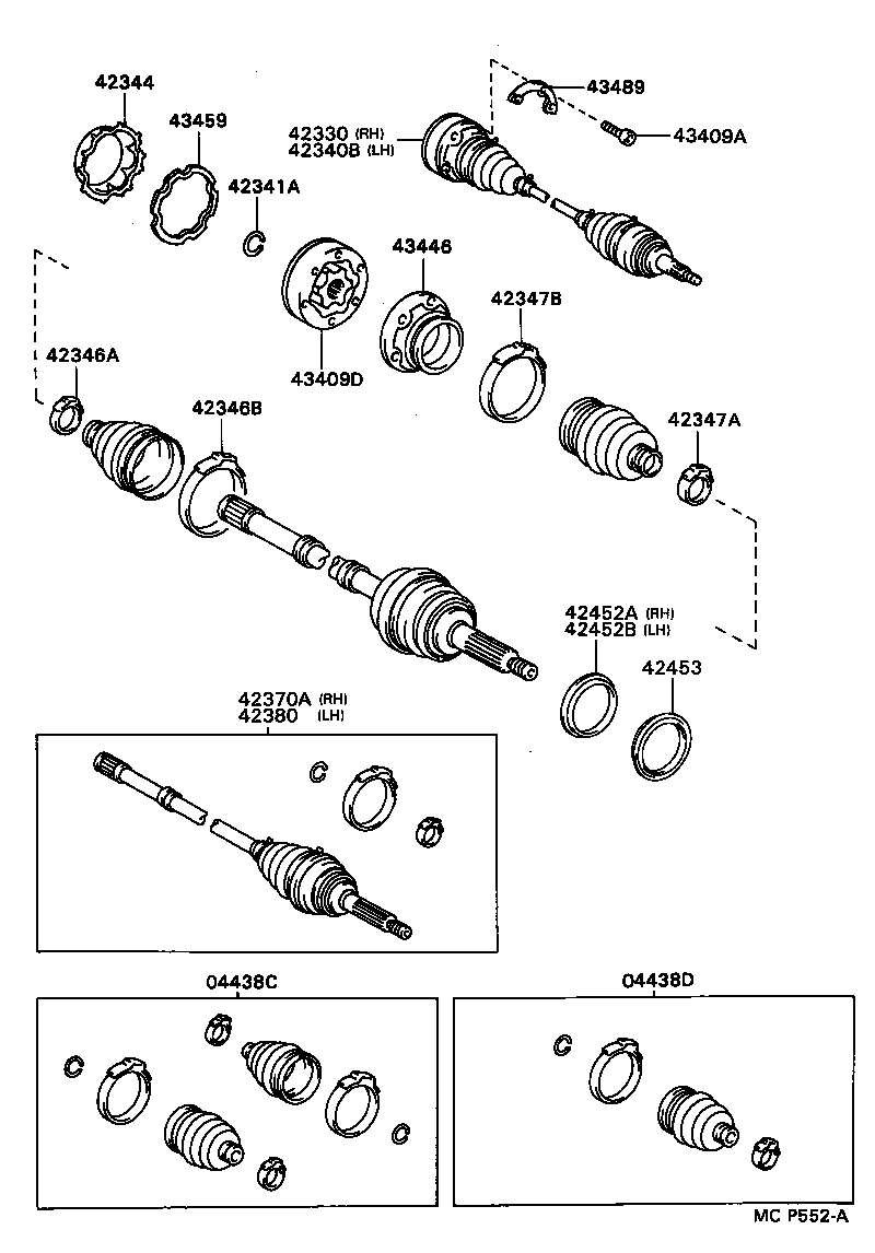 04437-24040 BOOT KIT, REAR DRIVE SHAFT product image